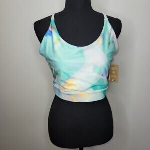 Joe Fresh Top Activewear Sportsbra 1X Strappy Blue
